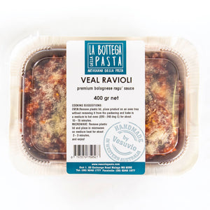 Veal Ravioli w/ Bolognese Sauce - Vesuvio Handmade Pasta