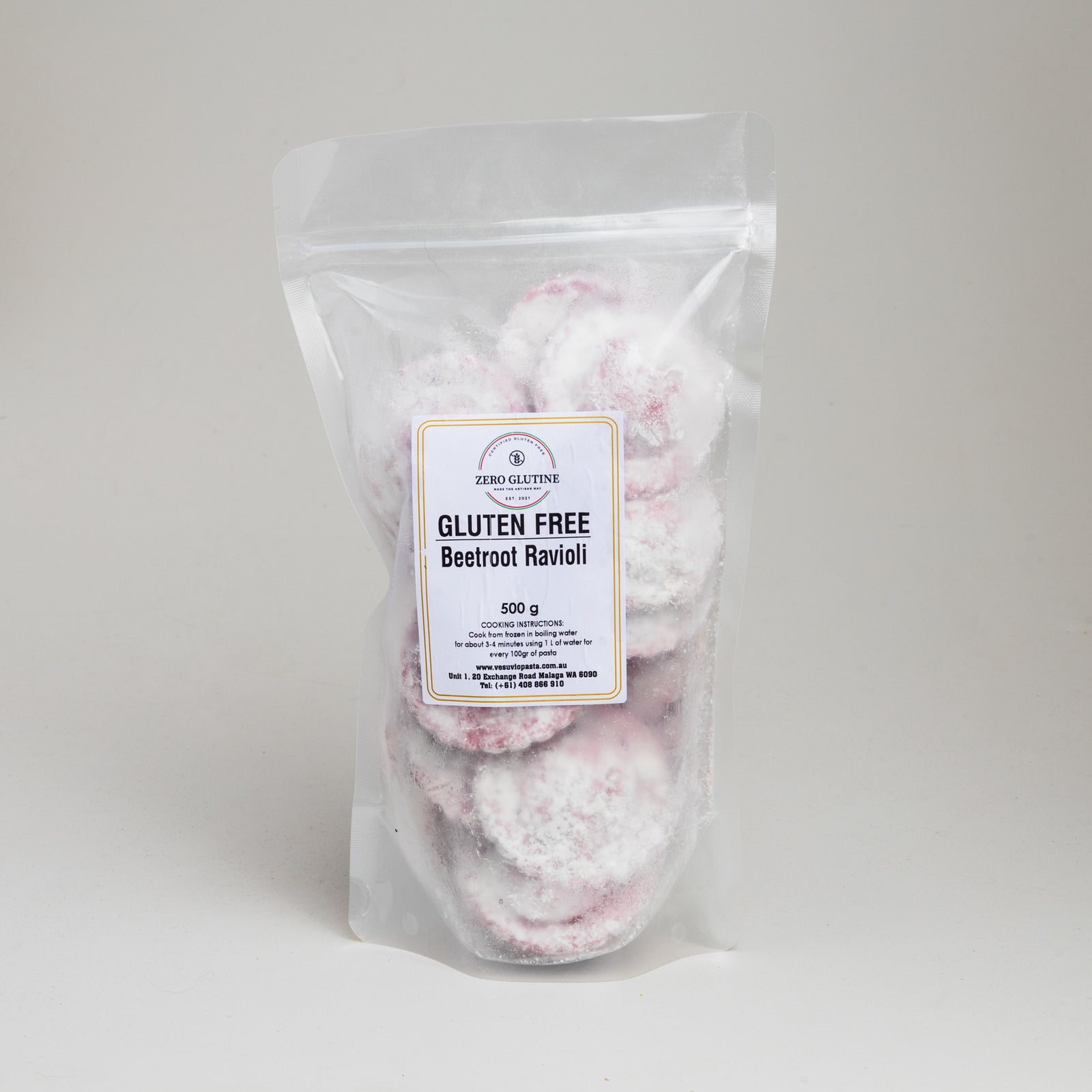 Beetroot Ravioli Gluten Free - Vesuvio Handmade Pasta