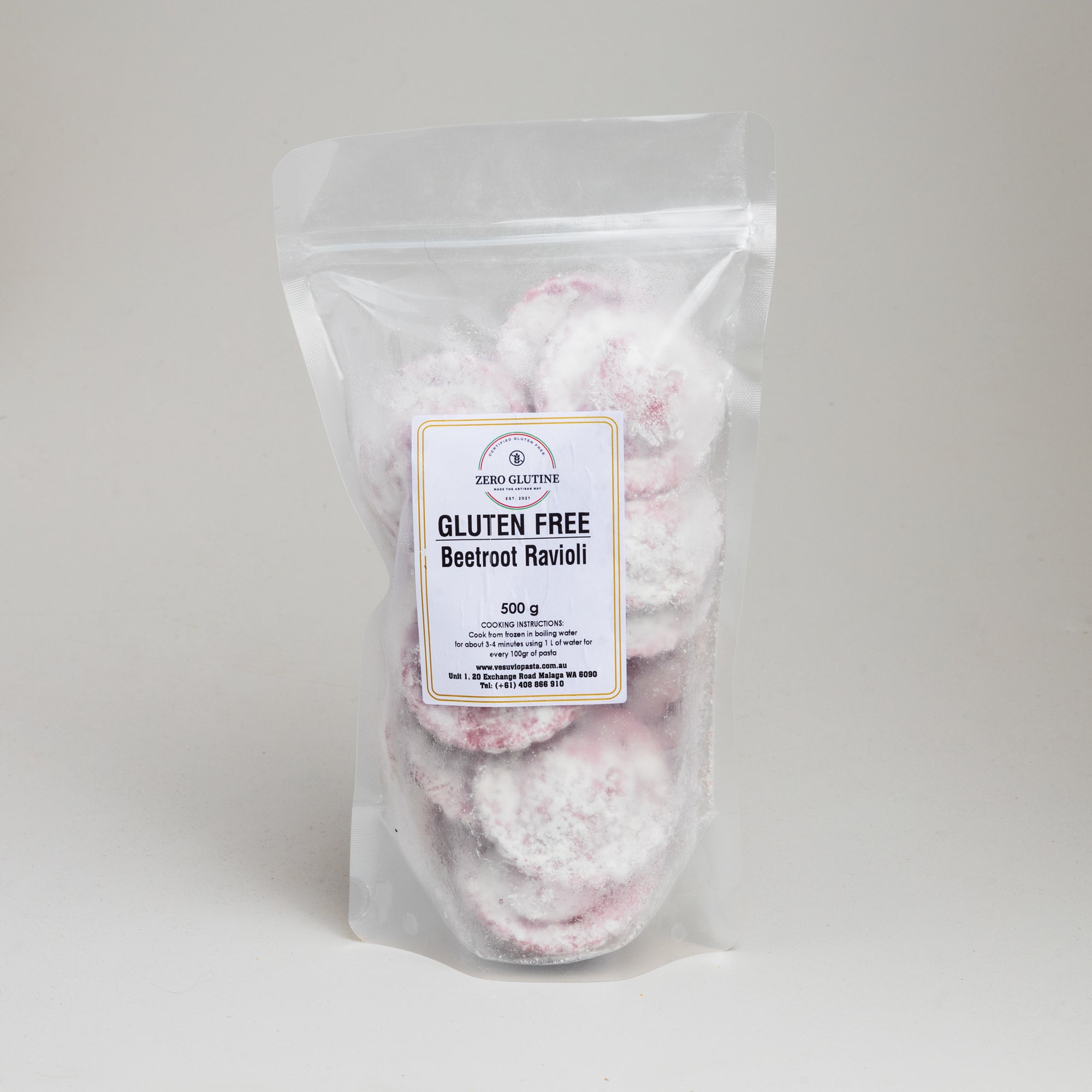 Beetroot Ravioli Gluten Free - Vesuvio Handmade Pasta