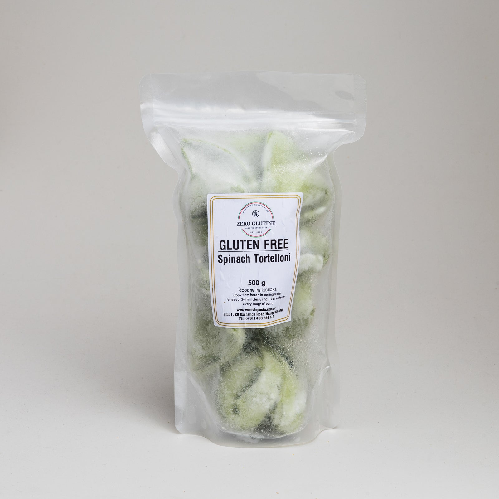 Spinach Tortelloni Gluten Free - Vesuvio Handmade Pasta