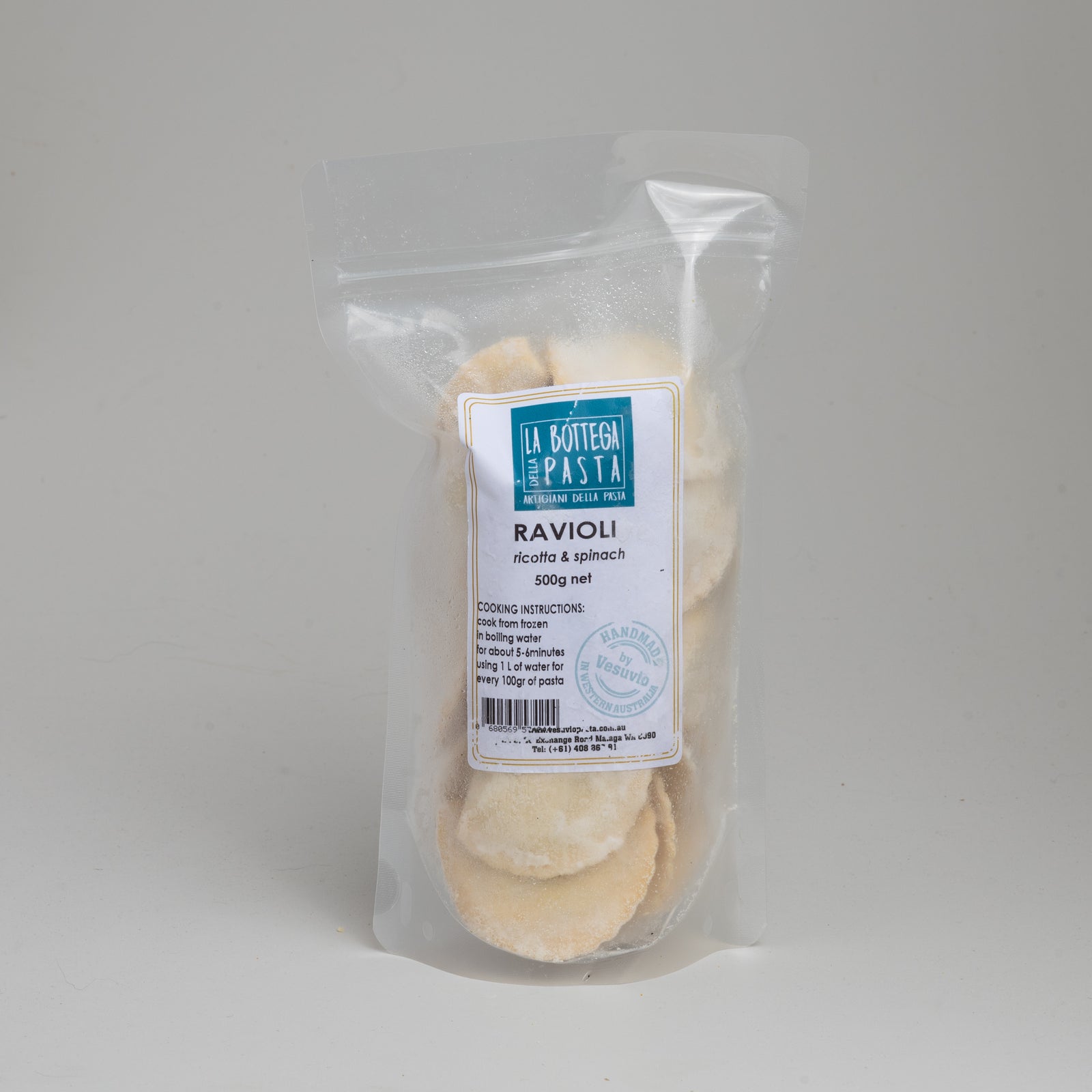 Ricotta & Spinach Ravioli - Vesuvio Handmade Pasta