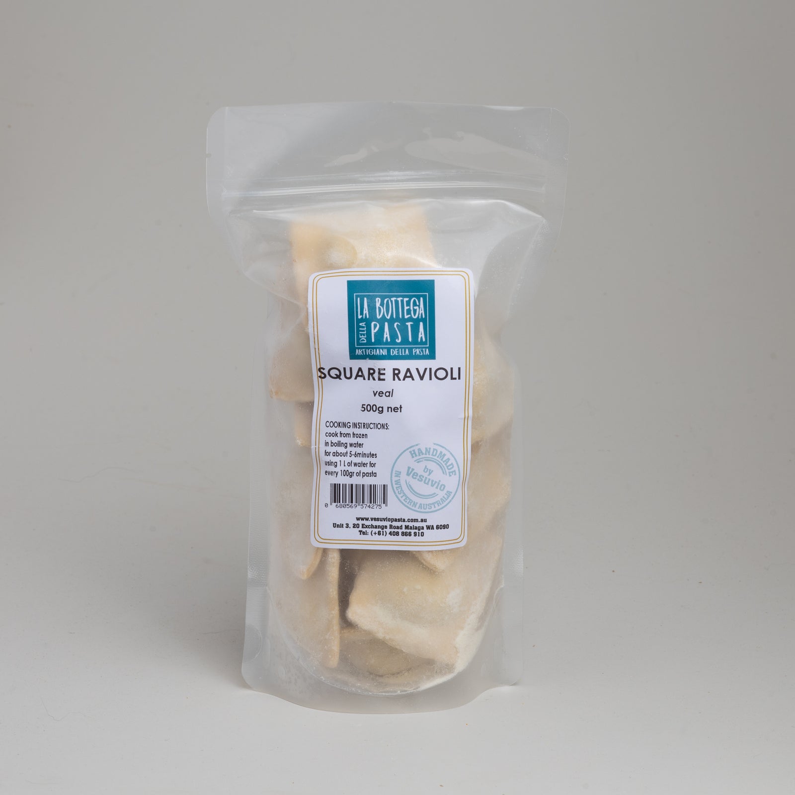 Veal Square Ravioli - Vesuvio Handmade Pasta