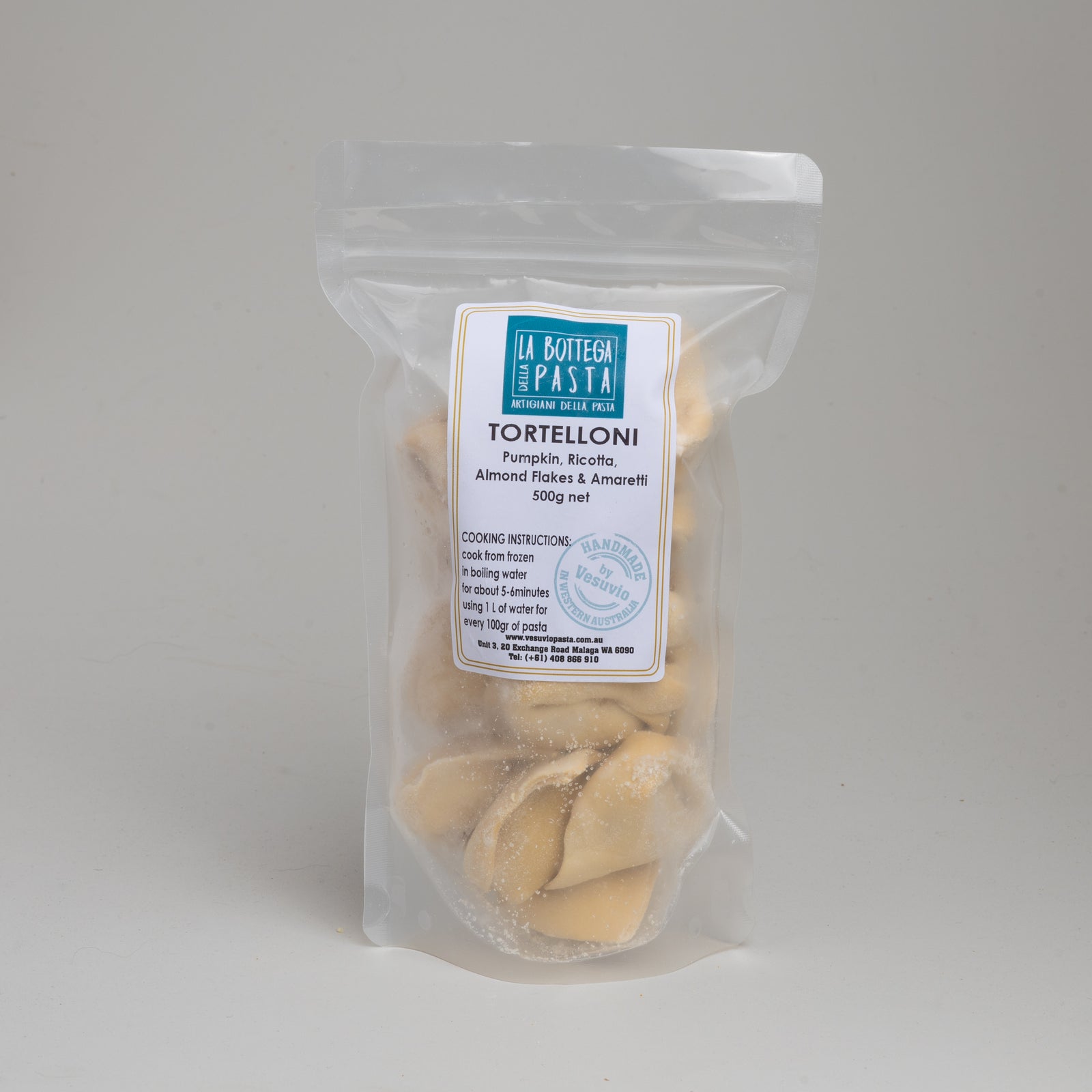 Pumpkin, Ricotta, Almond Flakes & Amaretti Tortelloni - Vesuvio Handmade Pasta