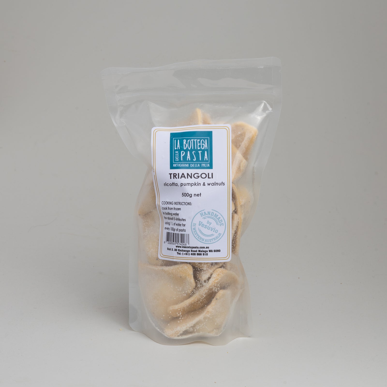 Pumpkin, Ricotta & Walnut Triangoli - Vesuvio Handmade Pasta