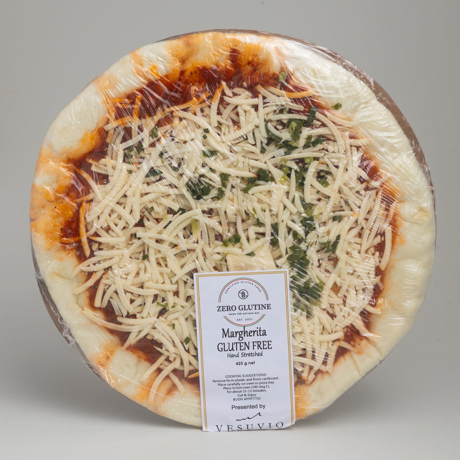 Margherita Pizza Gluten Free - Vesuvio Handmade Pasta