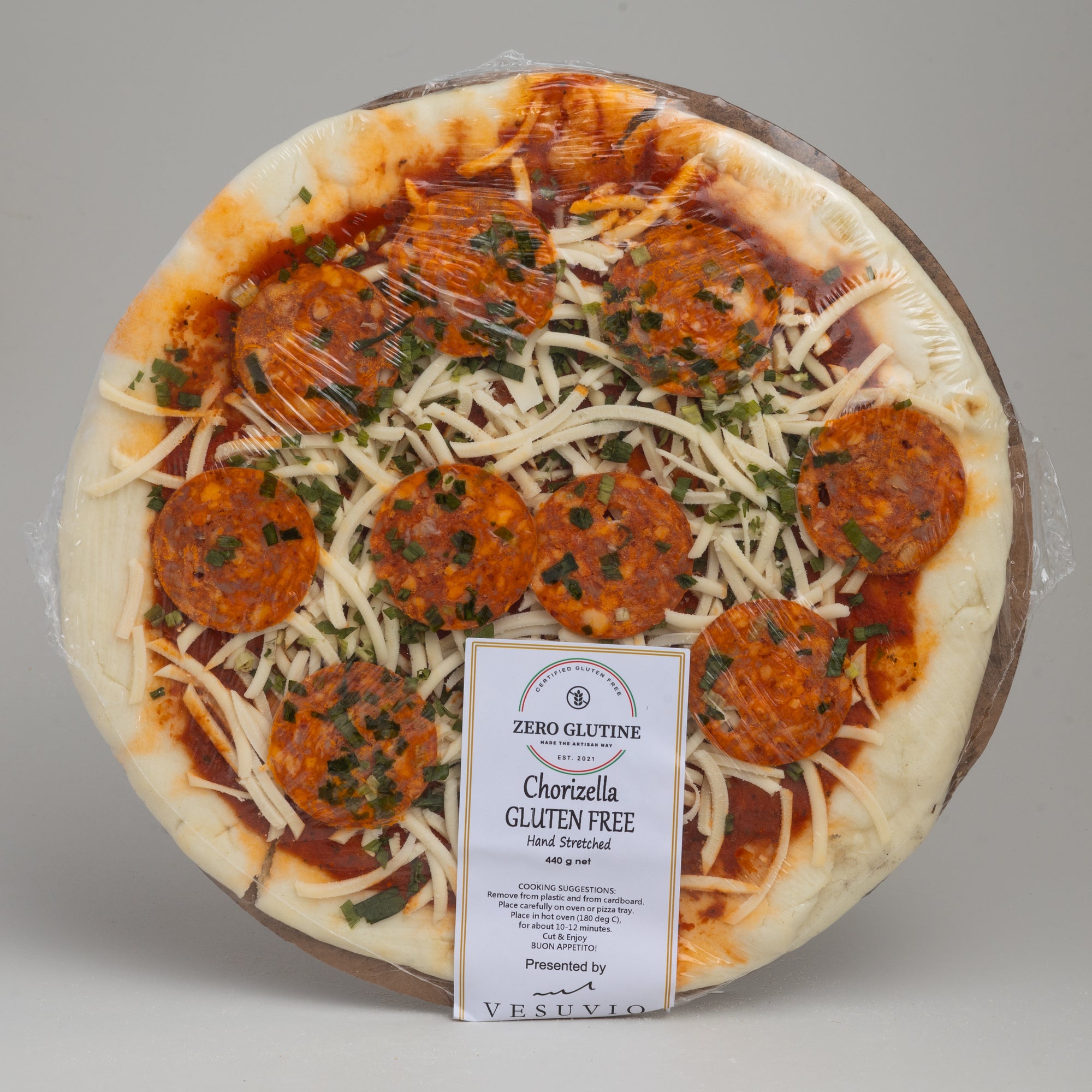 Chorizella Pizza Gluten Free - Vesuvio Handmade Pasta