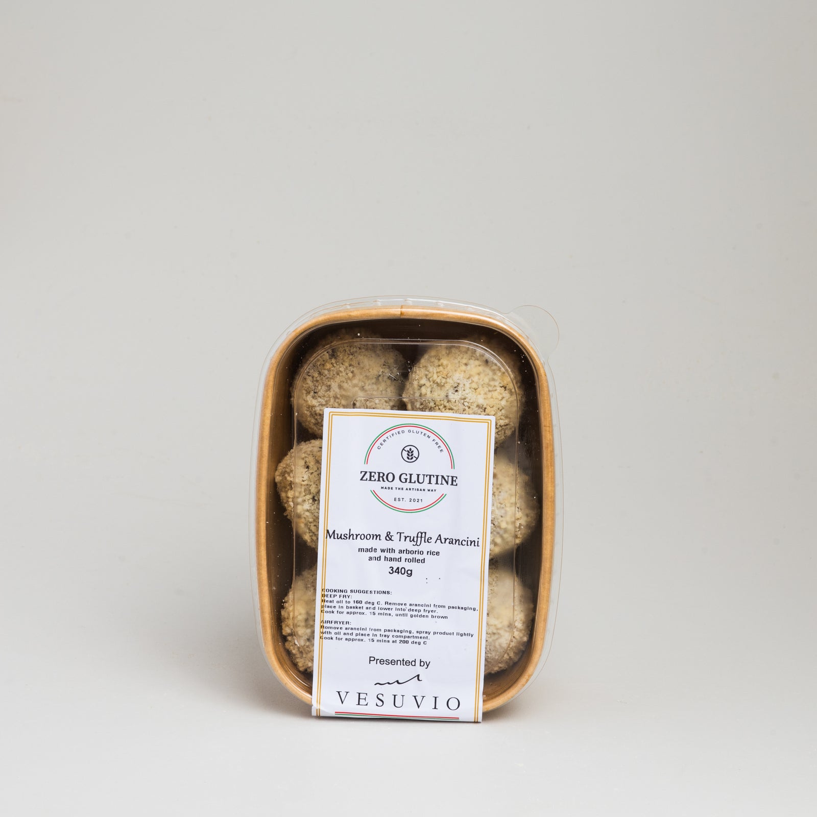 Mushroom & Truffle Arancini Pack Gluten Free Vegan - Vesuvio Handmade Pasta