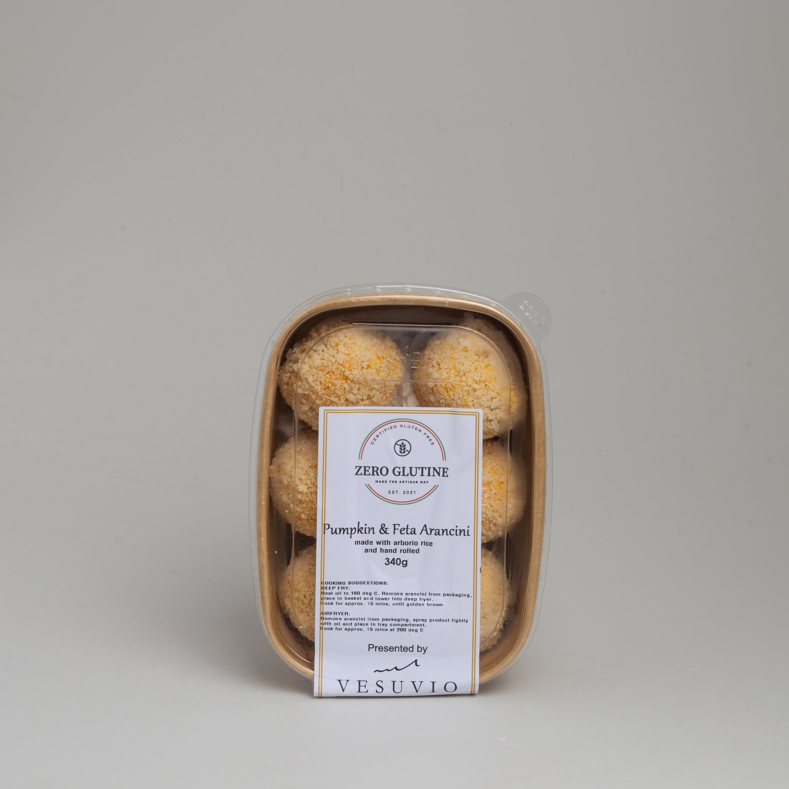 Pumpkin & Feta Arancini Pack Gluten Free - Vesuvio Handmade Pasta