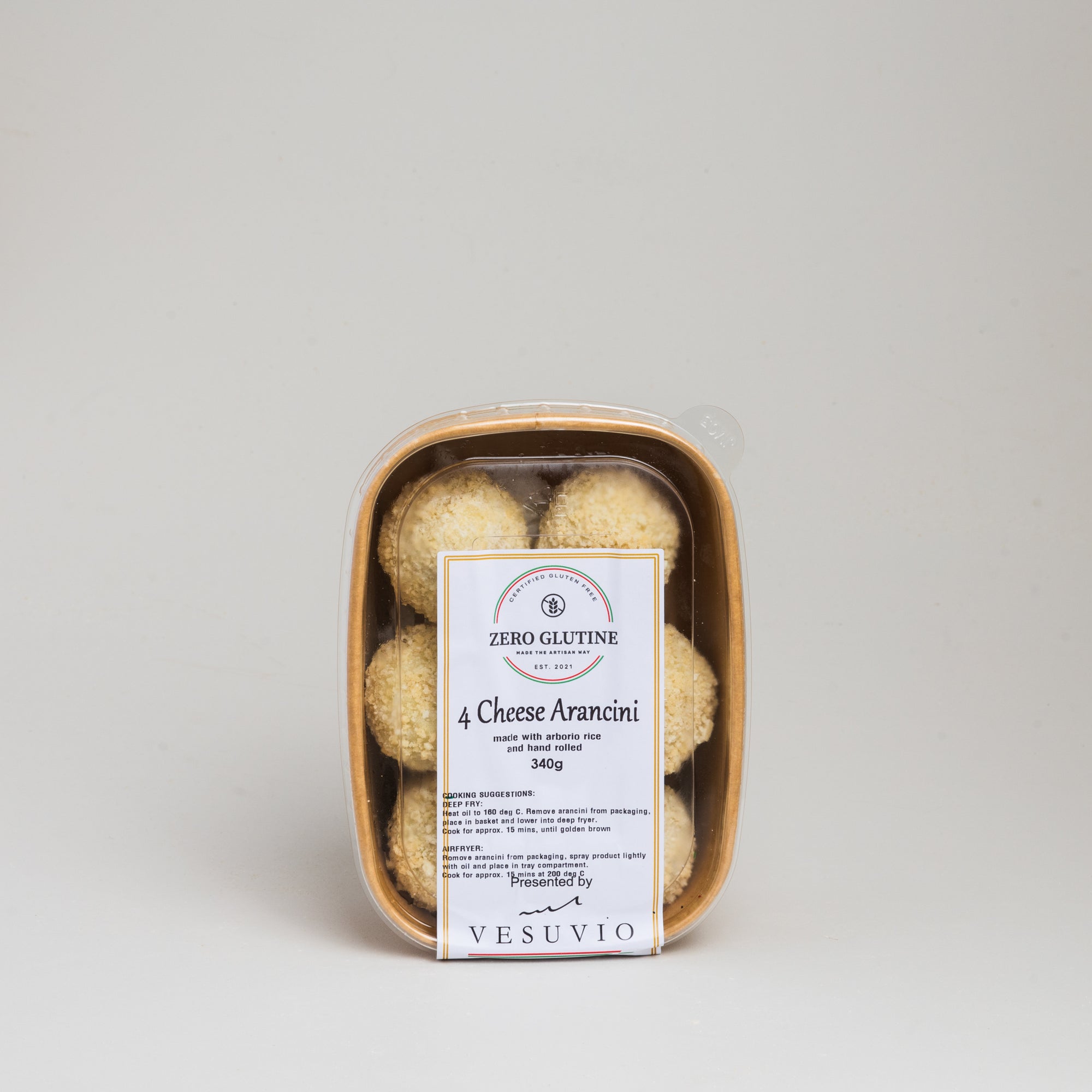 4 Cheese Arancini Pack Gluten Free - Vesuvio Handmade Pasta
